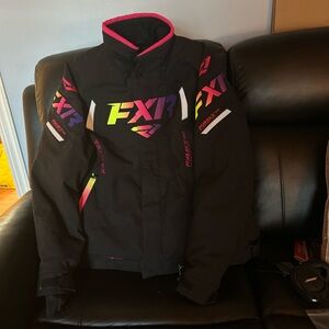 FXR Women's Black Jacket with Multicolor